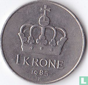 Norvège 1 krone 1985 - Image 1