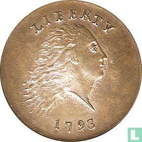 États-Unis 1 cent 1793 (Flowing hair - type 1) - Image 1