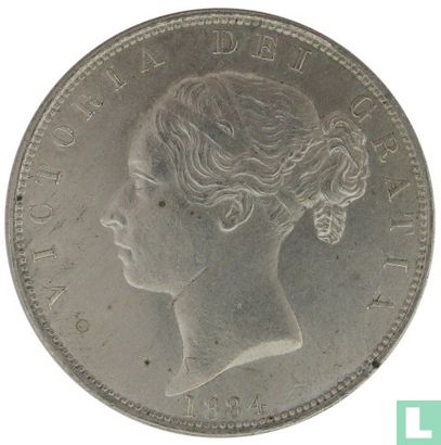 Verenigd Koninkrijk ½ crown 1884 - Afbeelding 1