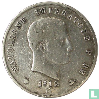 Koninkrijk Italië 5 lire 1812 (M) - Afbeelding 1