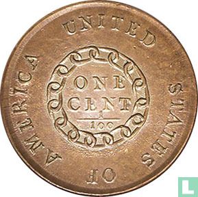 États-Unis 1 cent 1793 (Flowing hair - type 1) - Image 2