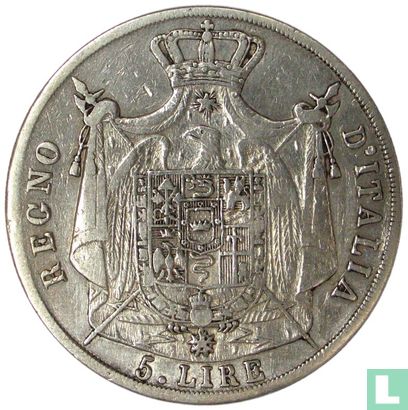 Koninkrijk Italië 5 lire 1812 (M) - Afbeelding 2