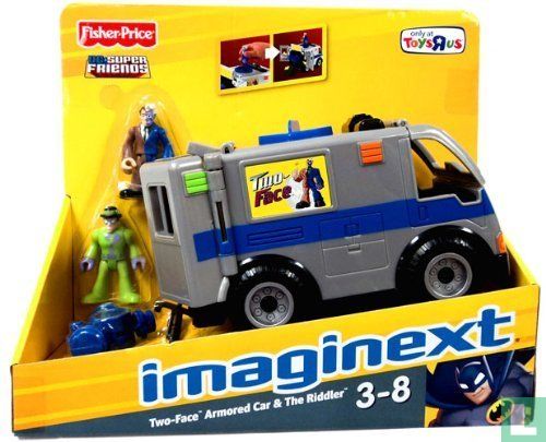 Imaginext DC Superfriends Two Face Armored Car & Riddler - Afbeelding 2