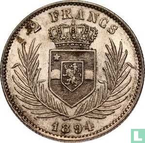 Kongo-Vrijstaat 2 francs 1894 - Afbeelding 1