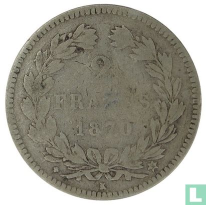 France 2 francs 1870 (K) - Image 1