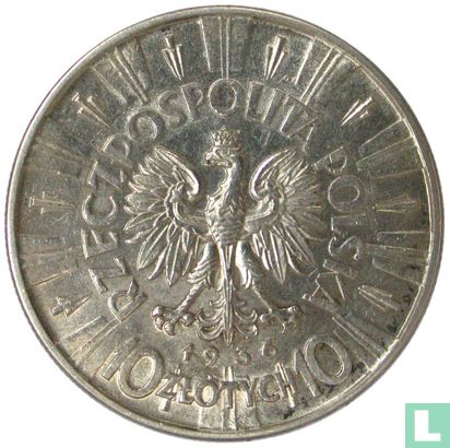 Pologne 10 zlotych 1936 - Image 1