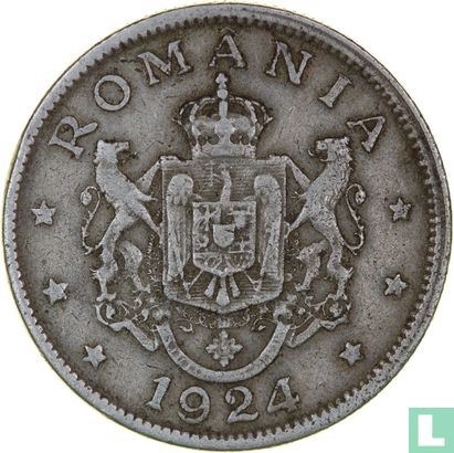 Roemenië 2 lei 1924 (Geen bliksem) - Afbeelding 1