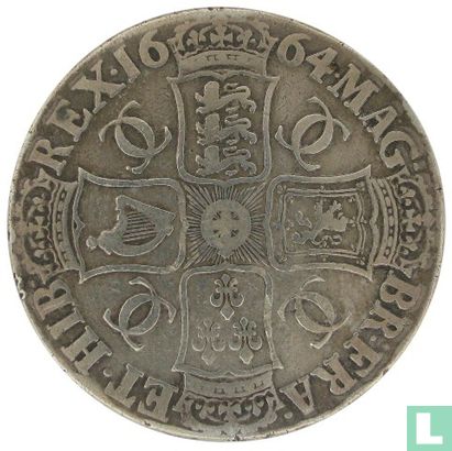 Engeland 1 crown 1664 - Afbeelding 1