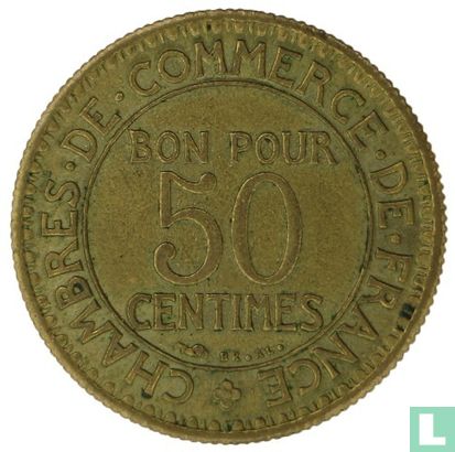 France 50 centimes 1924 (4 fermé) - Image 2
