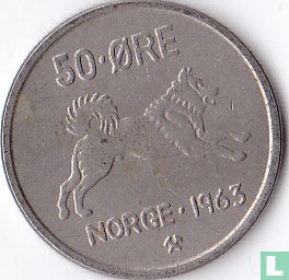 Norway 50 øre 1963 - Image 1