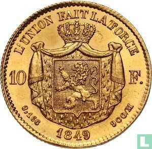 Belgique 10 francs 1849 - Image 1