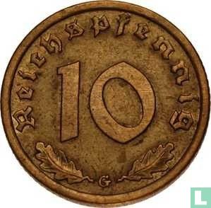Duitse Rijk 10 reichspfennig 1936 (hakenkruis - G) - Afbeelding 2