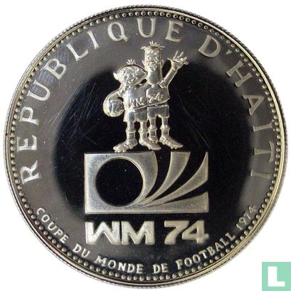 Haiti 25 gourdes 1973 (PROOF) "1974 Football World Cup in Germany" - Image 2