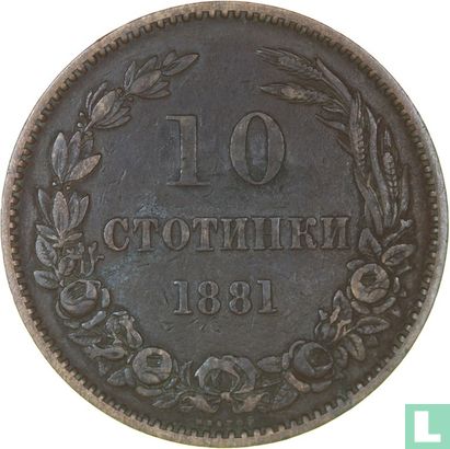 Bulgaria 10 stotinki 1881 - Image 1