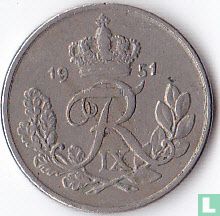Denemarken 10 øre 1951 - Afbeelding 1