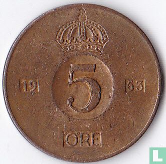 Sweden 5 öre 1963 - Image 1