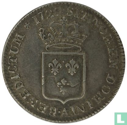 France 1/3 ecu 1720 (A - with crowned escutcheon) - Image 1