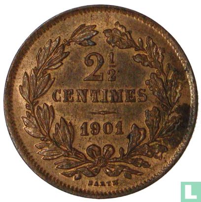 Luxemburg 2½ centimes 1901 (BARTH) - Afbeelding 1