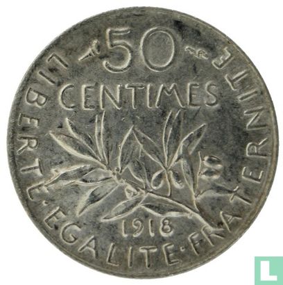 Frankrijk 50 centimes 1918 - Afbeelding 1