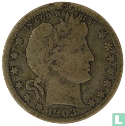 Verenigde Staten ¼ dollar 1903 (O) - Afbeelding 1