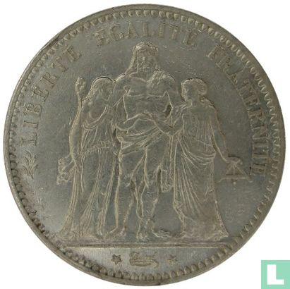 France 5 francs 1875 (A) - Image 2