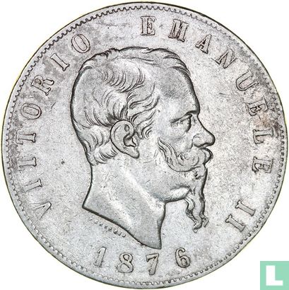 Italië 5 lire 1876 - Afbeelding 1