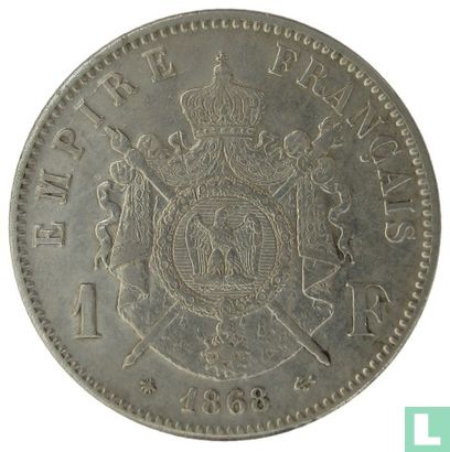 Frankrijk 1 franc 1868 (A) - Afbeelding 1