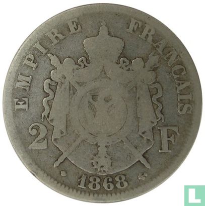 France 2 francs 1868 (BB) - Image 1