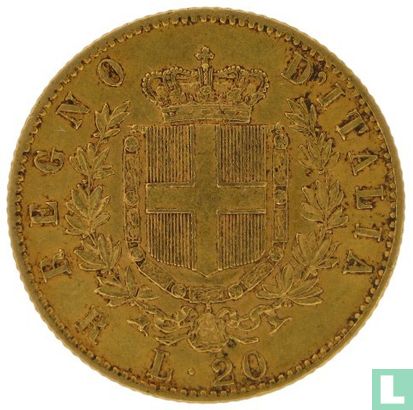 Italy 20 lire 1875 - Image 2
