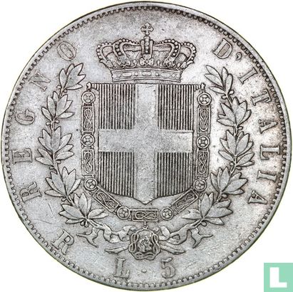 Italië 5 lire 1876 - Afbeelding 2