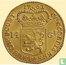 West-Friesland 14 gulden 1763 - Afbeelding 1