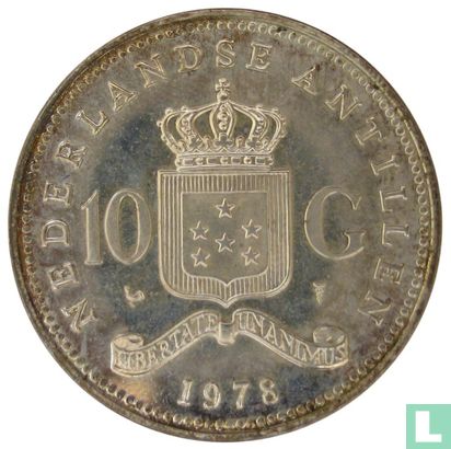 Antilles néerlandaises 10 gulden 1978 "150th anniversary Central Bank of the Netherlands Antilles" - Image 1