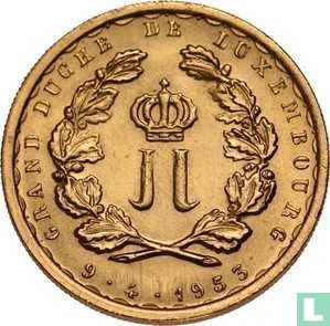 Luxemburg 20 francs 1953 "Koninklijk Huwelijk" - Afbeelding 1