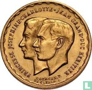Luxembourg 20 francs 1953 "Royal Wedding" - Image 2