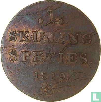 Norvège 1 skilling 1819 - Image 1