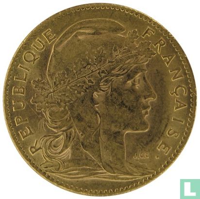 Frankrijk 10 francs 1908 - Afbeelding 2