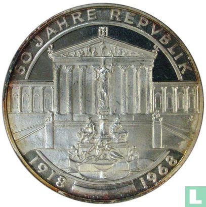 Oostenrijk 50 schilling 1968 "50th anniversary of the Republic" - Afbeelding 1