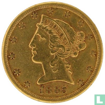 Verenigde Staten 5 dollars 1885 (S) - Afbeelding 1