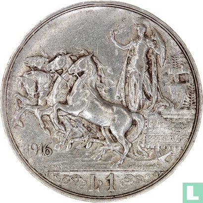 Italië 1 lira 1916 - Afbeelding 1