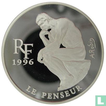 France 10 francs / 1½ euro 1996 (PROOF) "The Thinker by Auguste Rodin" - Image 1