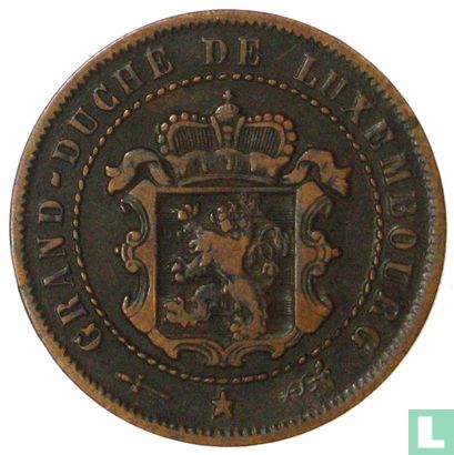 Luxemburg 2½ centimes 1870 (zonder punt) - Afbeelding 2