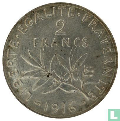 France 2 francs 1916 - Image 1