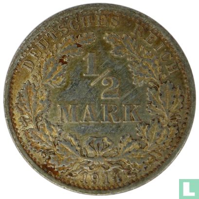 German Empire ½ mark 1914 (A) - Image 1