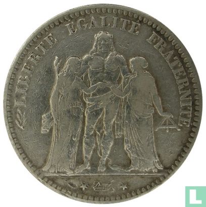 France 5 francs 1875 (K) - Image 2
