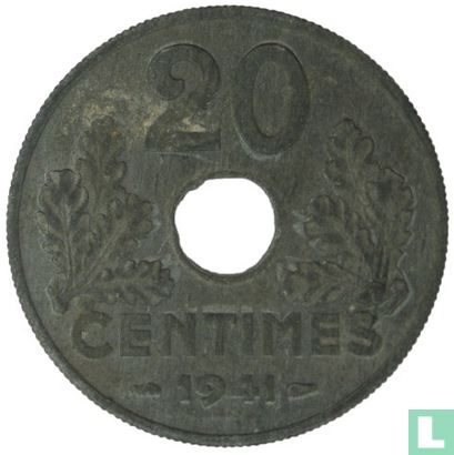 Frankrijk 20 centimes 1941 (type 2) - Afbeelding 1