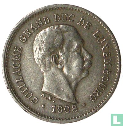 Luxemburg 5 centimes 1908 - Afbeelding 1