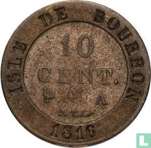 Isle de Bourbon 10 centimes 1816 - Afbeelding 1