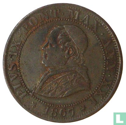 États pontificaux ½ soldo 1867 (XXI) - Image 1