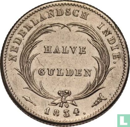 Dutch East Indies ½ gulden 1834 (1834/27) - Image 1