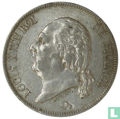 Frankrijk 5 francs 1822 (K) - Afbeelding 2